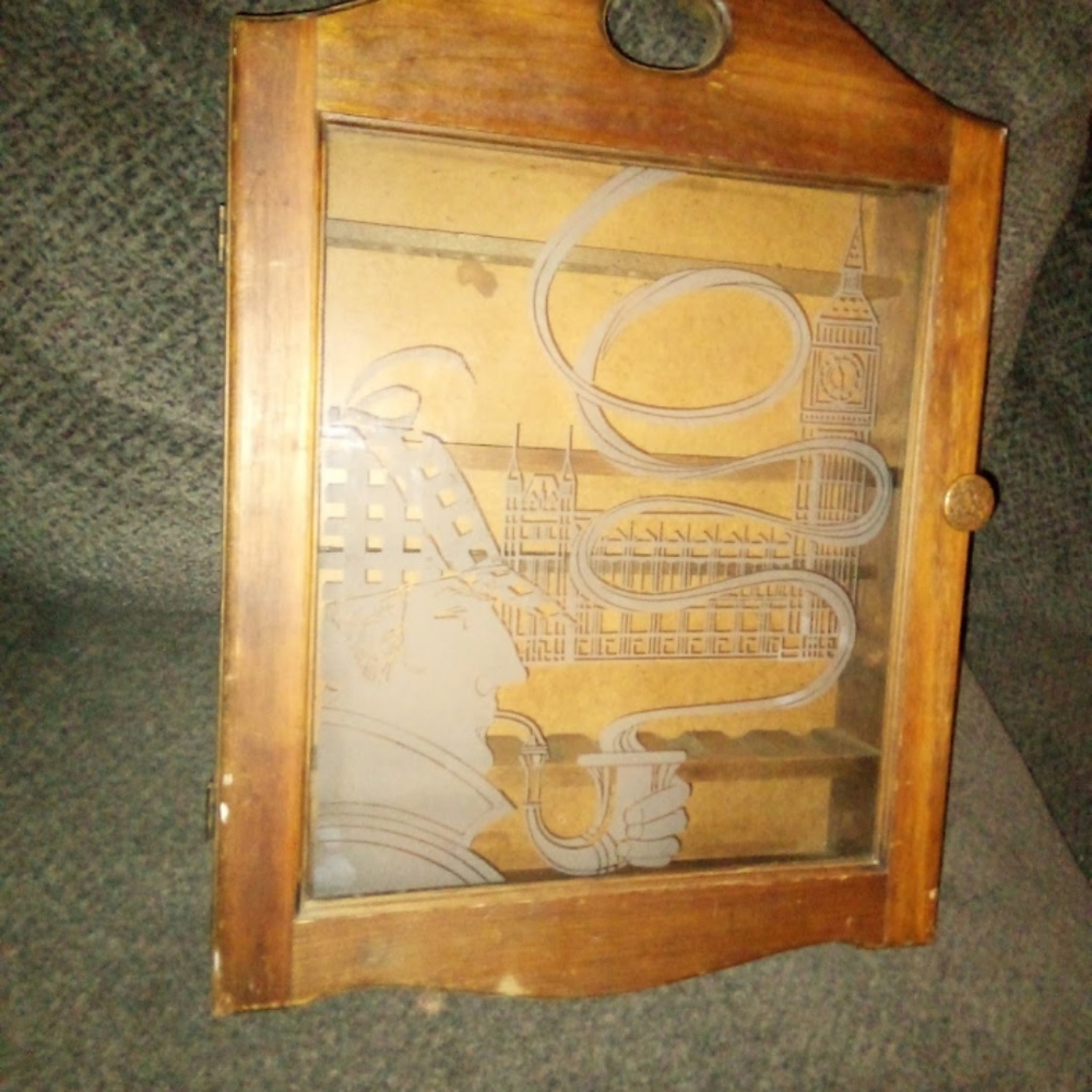 Vintage Sherlock Holmes Cigar Cabinet
